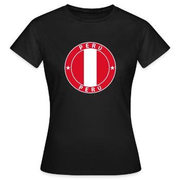 Peru - Frauen T-Shirt - Schwarz - Vorne - AI Model Female 172 dark (172cm)
