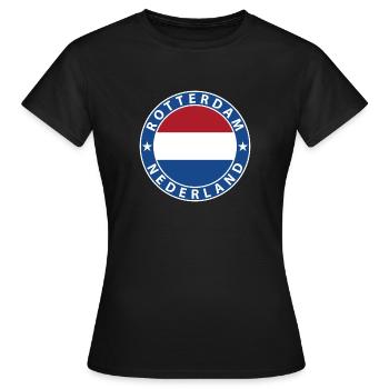 Rotterdam - Frauen T-Shirt - Schwarz - Vorne - AI Model Female 172 dark (172cm)
