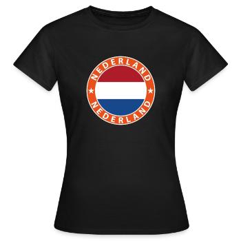 Netherlands - Women's T-Shirt - black - Front - AI Model Female 172 dark (172cm)
