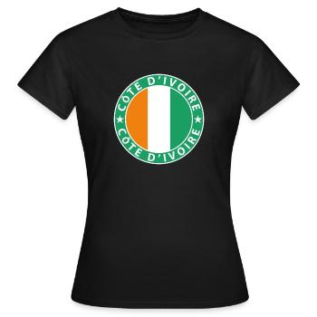 Ivory Coast - Women's T-Shirt - black - Front - AI Model Female 172 dark (172cm)