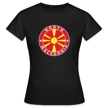 Macédoine du Nord - T-shirt Femme - noir - Devant - AI Model Female 172 dark (172cm)