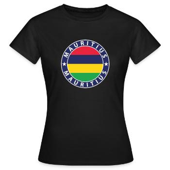 Mauritius - Frauen T-Shirt - Schwarz - Vorne - AI Model Female 172 dark (172cm)