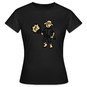 Landwirt Heu - Frauen T-Shirt - Schwarz - Vorne - AI Model Female 172 dark (172cm)
