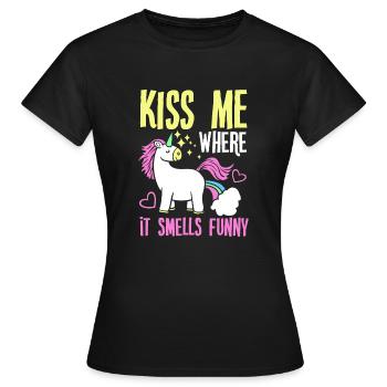 Licorne arc-en-ciel Unicorn Party T-shirt cadeau - T-shirt Femme - noir - Devant - AI Model Female 172 dark (172cm)