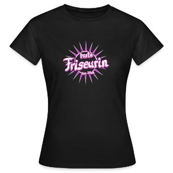 Friseurin - Frauen T-Shirt - Schwarz - Vorne - AI Model Female 172 dark (172cm)