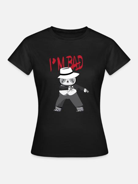 I'm BAD Dancer - Dancing Sloth - Frauen T-Shirt - Schwarz