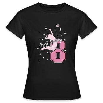 8. Geburtstag Volleyball Volleyballspielerin - Frauen T-Shirt - Schwarz - Vorne - AI Model Female 172 dark (172cm)
