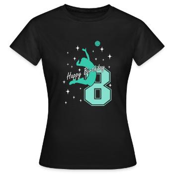 8. Geburtstag Volleyball Volleyballspielerin - Frauen T-Shirt - Schwarz - Vorne - AI Model Female 172 dark (172cm)