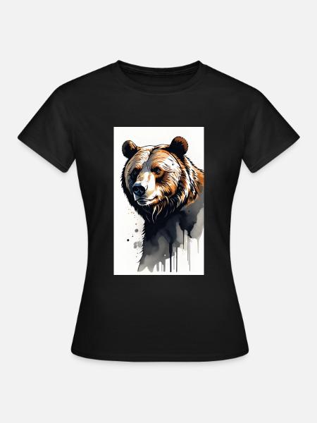 Bär | Braunbär | Grizzlybär | Tiere - Frauen T-Shirt - Schwarz