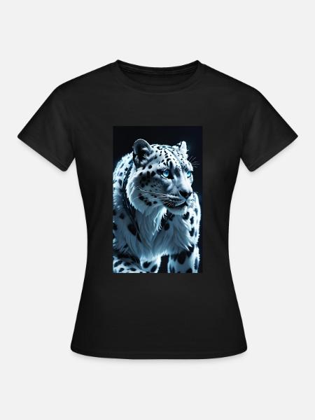 Schneeleopard | Leopard | Raubtier - Frauen T-Shirt - Schwarz
