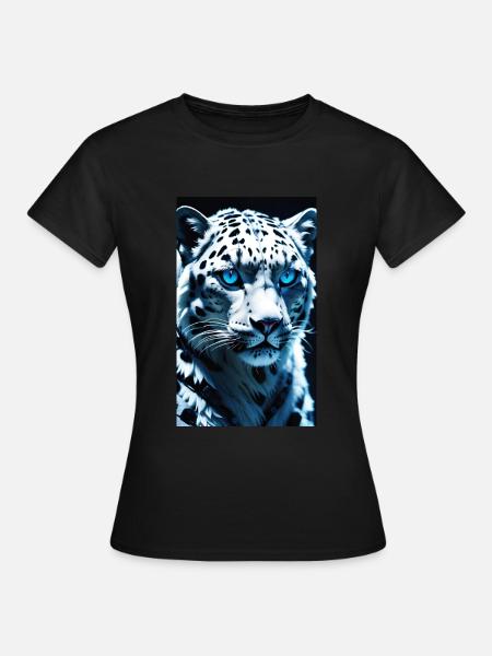 Schneeleopard | Leopard | Raubtier - Frauen T-Shirt - Schwarz