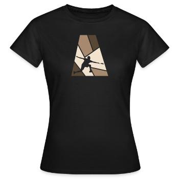 Effacer le joueur de badminton de badminton - T-shirt Femme - noir - Devant - AI Model Female 172 dark (172cm)