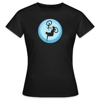 Trail Mountainbiking - Frauen T-Shirt - Schwarz - Vorne - AI Model Female 172 dark (172cm)