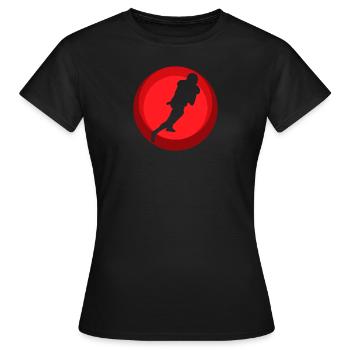 Quart-arrière Rugby - T-shirt Femme - noir - Devant - AI Model Female 172 dark (172cm)