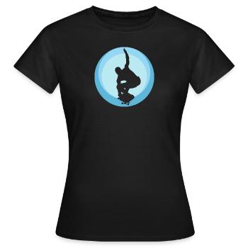 Ollie Skateboarder - Frauen T-Shirt - Schwarz - Vorne - AI Model Female 172 dark (172cm)