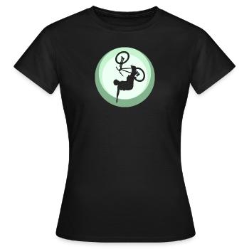 Trail MTB - Frauen T-Shirt - Schwarz - Vorne - AI Model Female 172 dark (172cm)