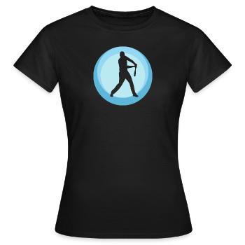 Baseball Batting Fielding - Women's T-Shirt - black - Front - AI Model Female 172 dark (172cm)