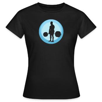 Haltérophilie Deadlift Musculation - T-shirt Femme - noir - Devant - AI Model Female 172 dark (172cm)