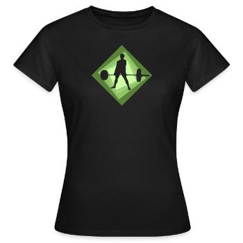 Bodybuilder Deadlift - Frauen T-Shirt - Schwarz - Vorne - AI Model Female 172 dark (172cm)