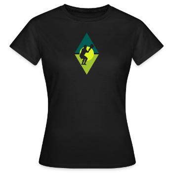 Lacrosse Lacrosse Racket Field - T-shirt Femme - noir - Devant - AI Model Female 172 dark (172cm)