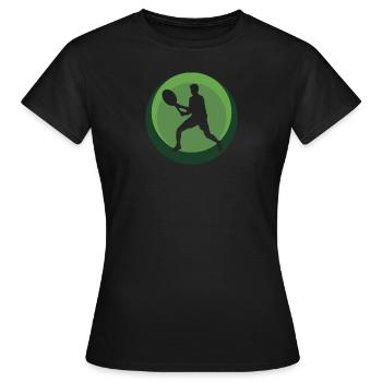 Tennis Raquettes de tennis Joueurs de tennis - T-shirt Femme - noir - Devant - AI Model Female 172 dark (172cm)