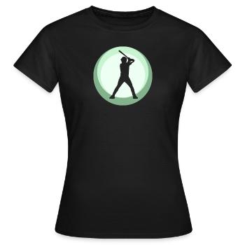 Baserunner Baseballspieler - Frauen T-Shirt - Schwarz - Vorne - AI Model Female 172 dark (172cm)