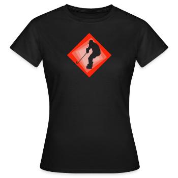 Hockey sur glace Joueurs de hockey sur glace Hockey sur glace - T-shirt Femme - noir - Devant - AI Model Female 172 dark (172cm)
