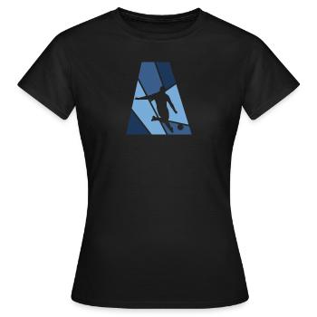 Kicker Football w - Women's T-Shirt - black - Front - AI Model Female 172 dark (172cm)