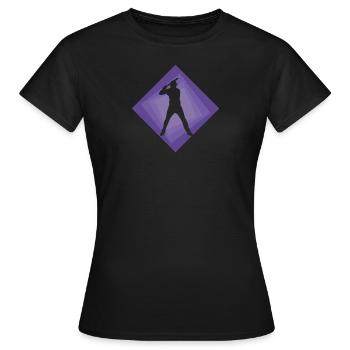 Batting Fielding Baseball b - Women's T-Shirt - black - Front - AI Model Female 172 dark (172cm)