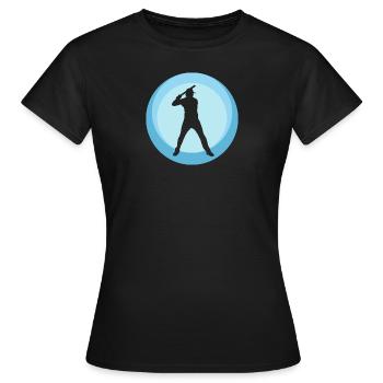 Baserunner Catcher b - Frauen T-Shirt - Schwarz - Vorne - AI Model Female 172 dark (172cm)