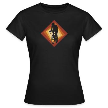 Cycling Cycling Cycle route - Women's T-Shirt - black - Front - AI Model Female 172 dark (172cm)