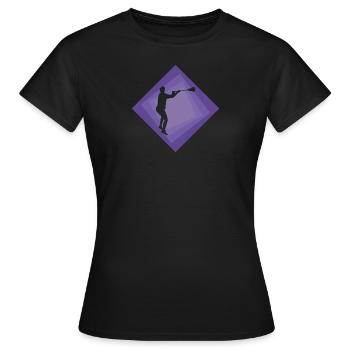 Intercrosse field Lacrosse - Frauen T-Shirt - Schwarz - Vorne - AI Model Female 172 dark (172cm)