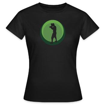 Boxen Boxkampf Boxhandschuhe - Frauen T-Shirt - Schwarz - Vorne - AI Model Female 172 dark (172cm)