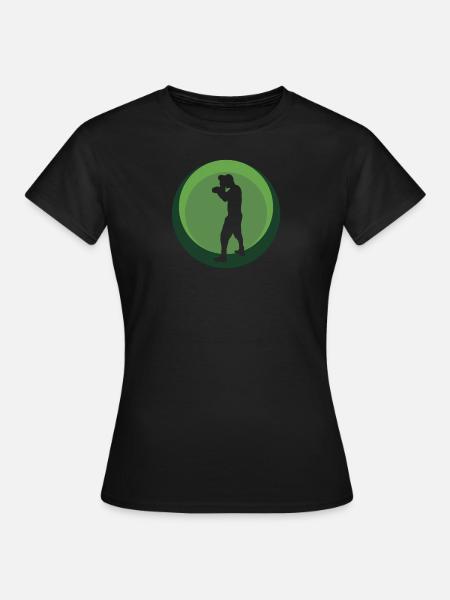Boxen Boxkampf Boxhandschuhe - Frauen T-Shirt - Schwarz