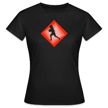 Gridiron Footballer Touchdown - Frauen T-Shirt - Schwarz - Vorne - AI Model Female 172 dark (172cm)