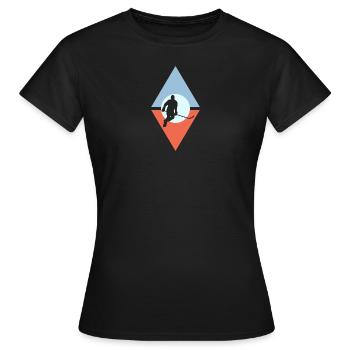 Ice Hockey Puck - Women's T-Shirt - black - Front - AI Model Female 172 dark (172cm)