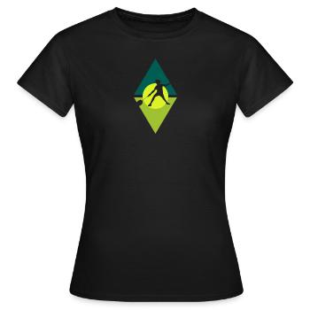 Joueur de badminton Smash - T-shirt Femme - noir - Devant - AI Model Female 172 dark (172cm)