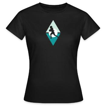 American Football Touchdown Footballer - Frauen T-Shirt - Schwarz - Vorne - AI Model Female 172 dark (172cm)