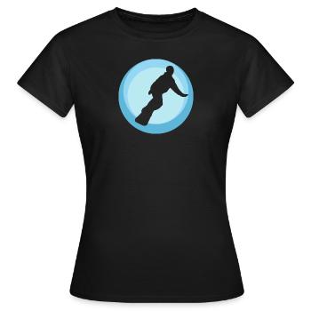 Snowboard Snowboarding Snowboarder - Women's T-Shirt - black - Front - AI Model Female 172 dark (172cm)
