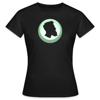 Barbe Gentleman Moustache - T-shirt Femme - noir - Devant - AI Model Female 172 dark (172cm)