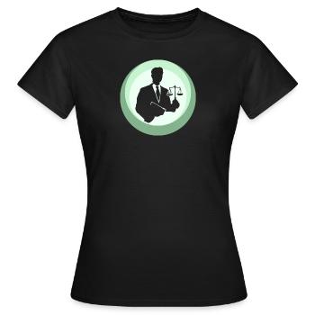 Anwalt Richter Versicherung - Frauen T-Shirt - Schwarz - Vorne - AI Model Female 172 dark (172cm)
