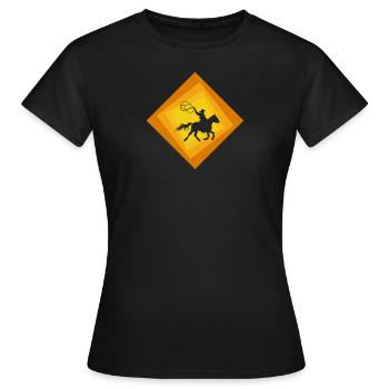 Cavalier de cow-boy - T-shirt Femme - noir - Devant - AI Model Female 172 dark (172cm)