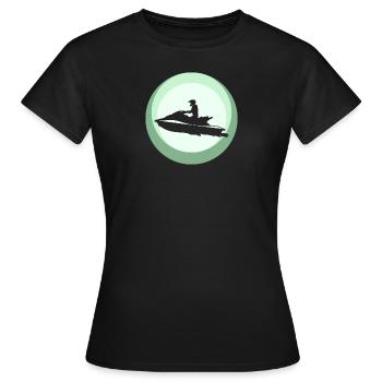 Jetski Motorschlitten Wasserski - Frauen T-Shirt - Schwarz - Vorne - AI Model Female 172 dark (172cm)