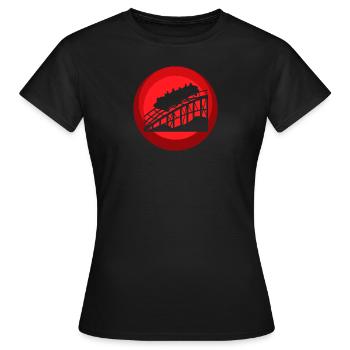 Grande roue de montagnes russes Lukas - T-shirt Femme - noir - Devant - AI Model Female 172 dark (172cm)