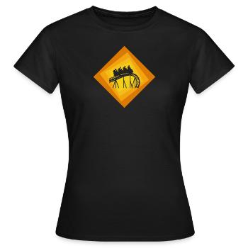 Achterbahn Festzelt Rummel - Frauen T-Shirt - Schwarz - Vorne - AI Model Female 172 dark (172cm)