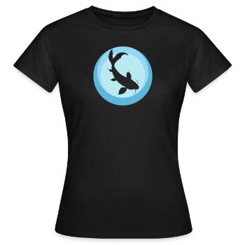 Koi Fish Fish Head - Women's T-Shirt - black - Front - AI Model Female 172 dark (172cm)