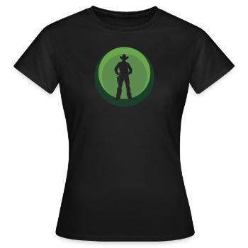 Cowboy Rodeo Bottes de cowboy - T-shirt Femme - noir - Devant - AI Model Female 172 dark (172cm)
