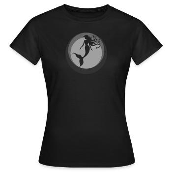Meerjungfrau Flosse - Frauen T-Shirt - Schwarz - Vorne - AI Model Female 172 dark (172cm)