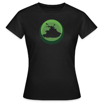 Jet Ski Motorboat Wakeskating - Women's T-Shirt - black - Front - AI Model Female 172 dark (172cm)