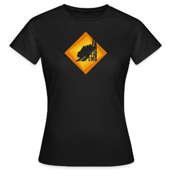 Achterbahn Lukas Festzelt - Frauen T-Shirt - Schwarz - Vorne - AI Model Female 172 dark (172cm)